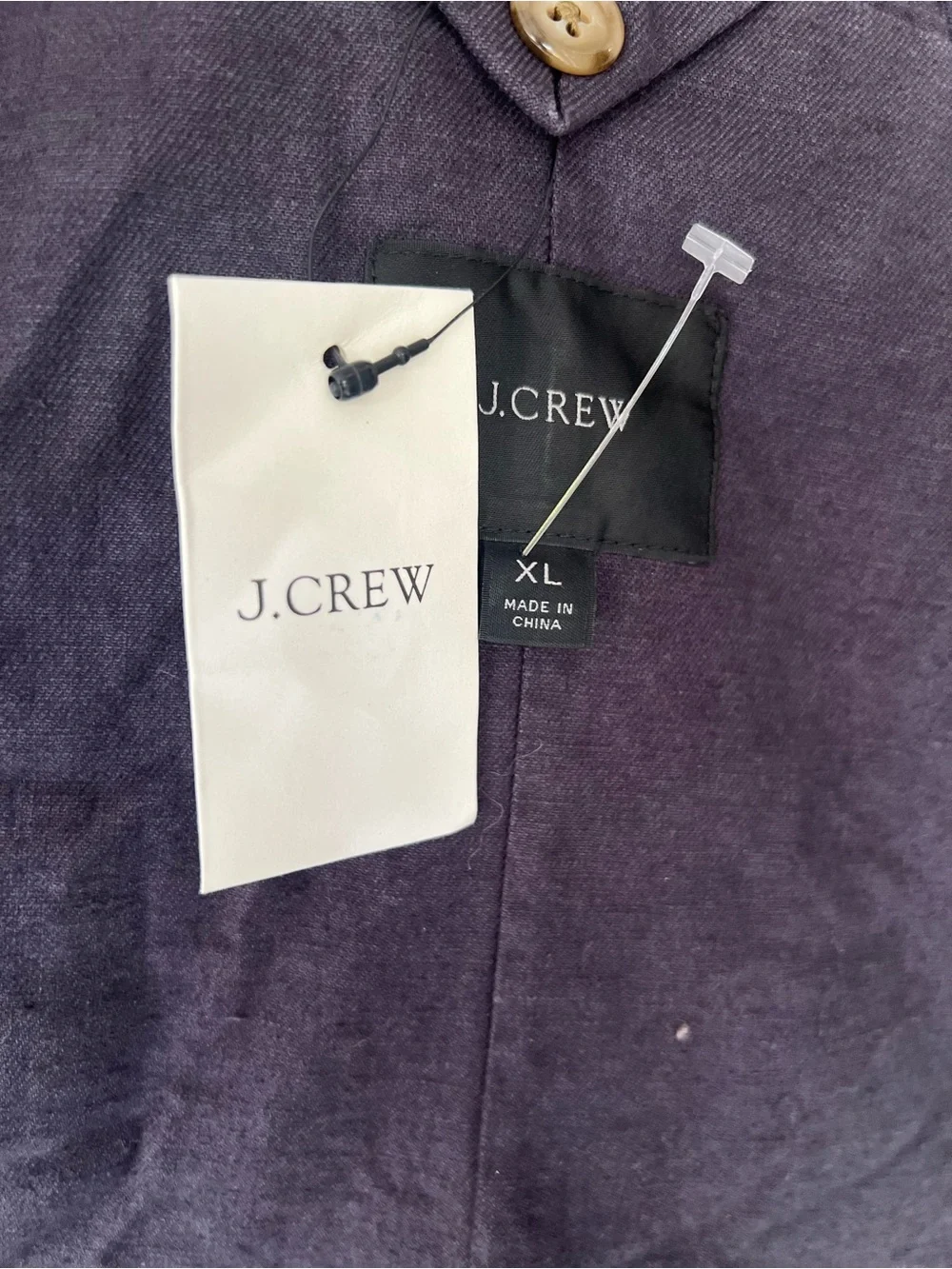 J Crew Classic-fit suit jacket in stretch hemp-organic cotton blend Size XL